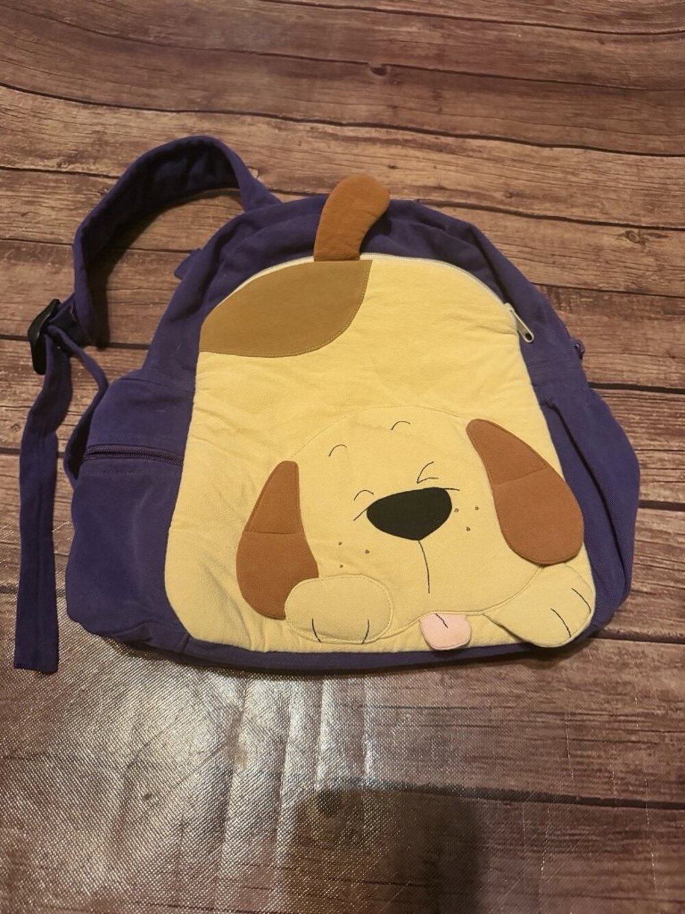 Kissarri Child’s Backpack Purple Sleeping Dog